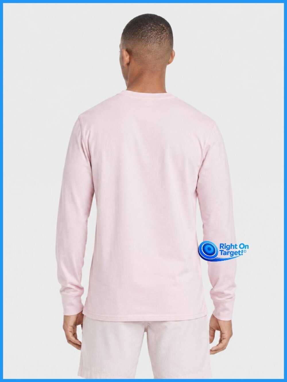 XL - Mens Long Sleeve Pocket T-Shirt - Goodfellow Co - Light Pink - Picture 2 of 7
